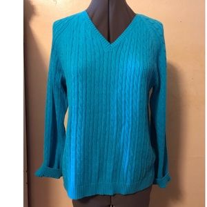 Ladies EP PRO Knit Sweater Turquoise Blue Large LG